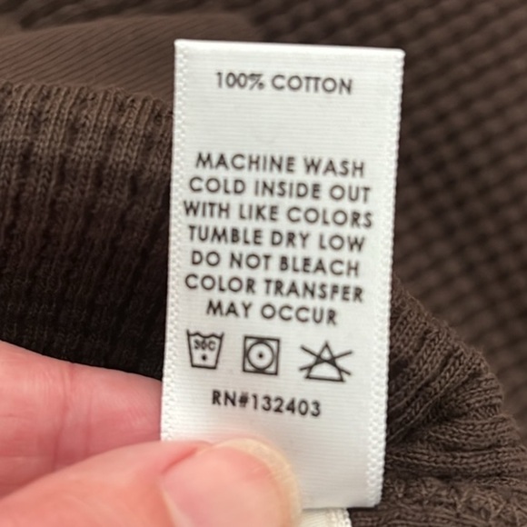 Cotton Citizen Cooper Half Zip Thermal Espresso brown Men’s size S NWT - Picture 7 of 9